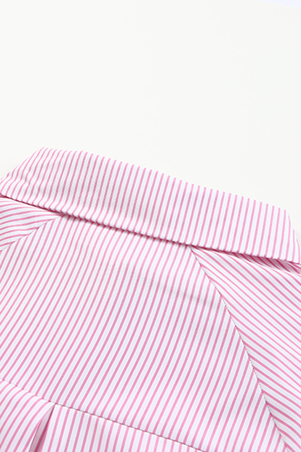 Women's Striped V-Neck Denim Shirt
