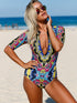Half-Sleeve Swimsuit for Summer