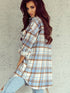 Women's Plaid Shirt Jacket