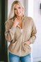 Colorblock Hooded Coat Plus Size