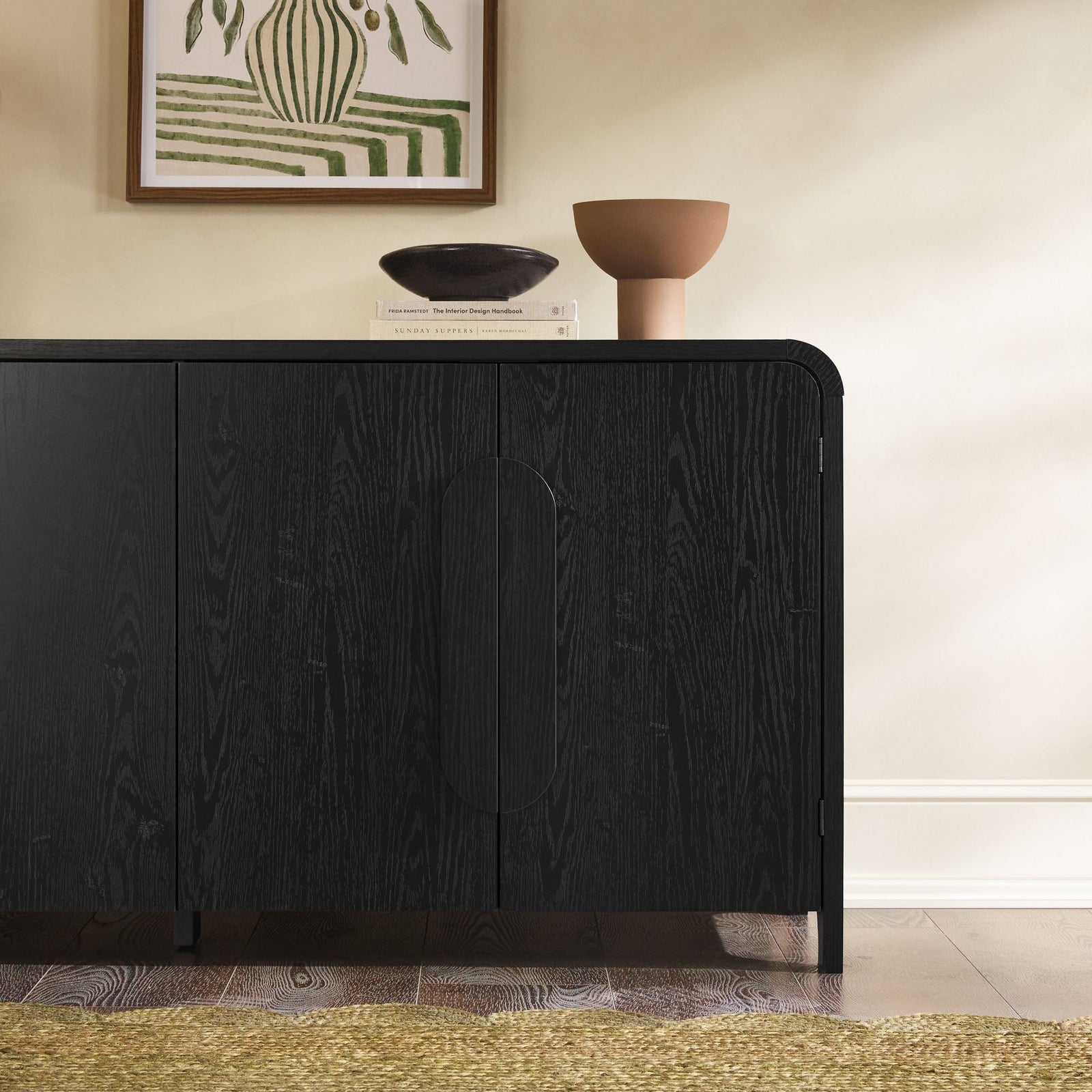 Aparador curvo moderno con mueble para TV Chantelle