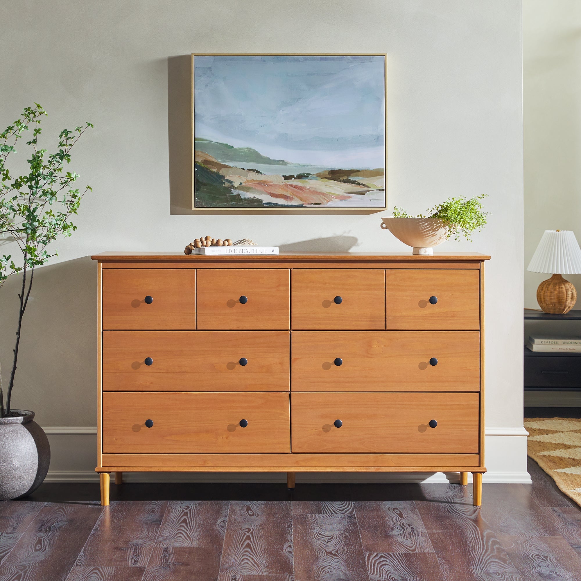 Cómoda de transición de madera maciza Spencer