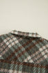 Plus Size Green Plaid Shacket Jacket