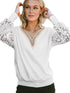 Long Sleeve V-Neck Tunic with Butterfly Design