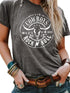 Cow Skull Graphic Tee, Rock n Roll Style