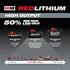 Paquete de baterías Milwaukee 48-11-1862 M18™ REDLITHIUM™ HIGH OUTPUT™ XC de 6,0 Ah (2 piezas)