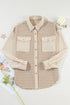Long-Sleeve Corduroy Button-Down Shirt with Houndstooth