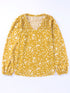 Yellow and White Floral Blouse