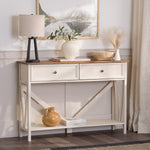 48" Distressed 2-Drawer Entry Table