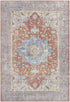Alfombra lavable con medallón Bagamanoc marrón - Liquidación