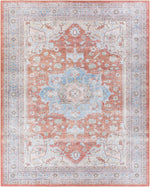 Alfombra lavable con medallón Bagamanoc marrón - Liquidación