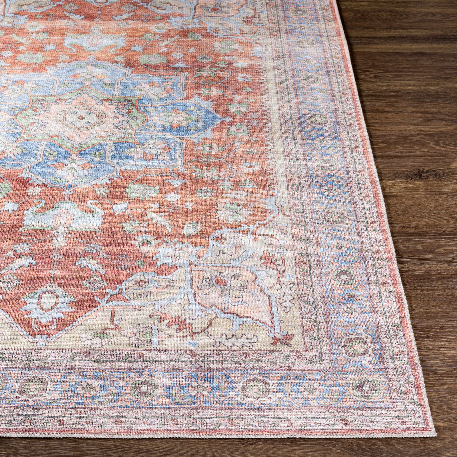 Alfombra lavable con medallón Bagamanoc marrón - Liquidación