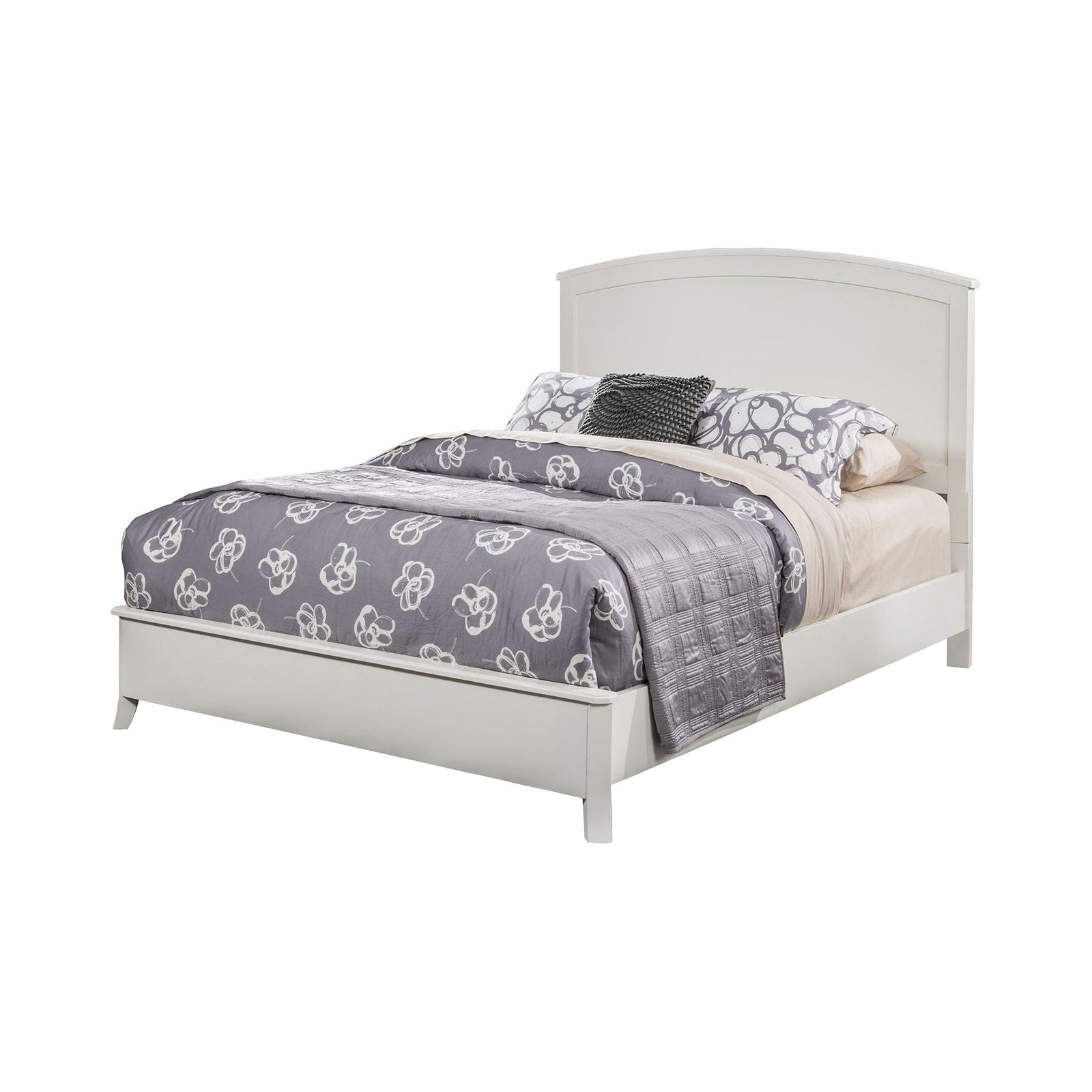Cama con paneles Baker, color blanco