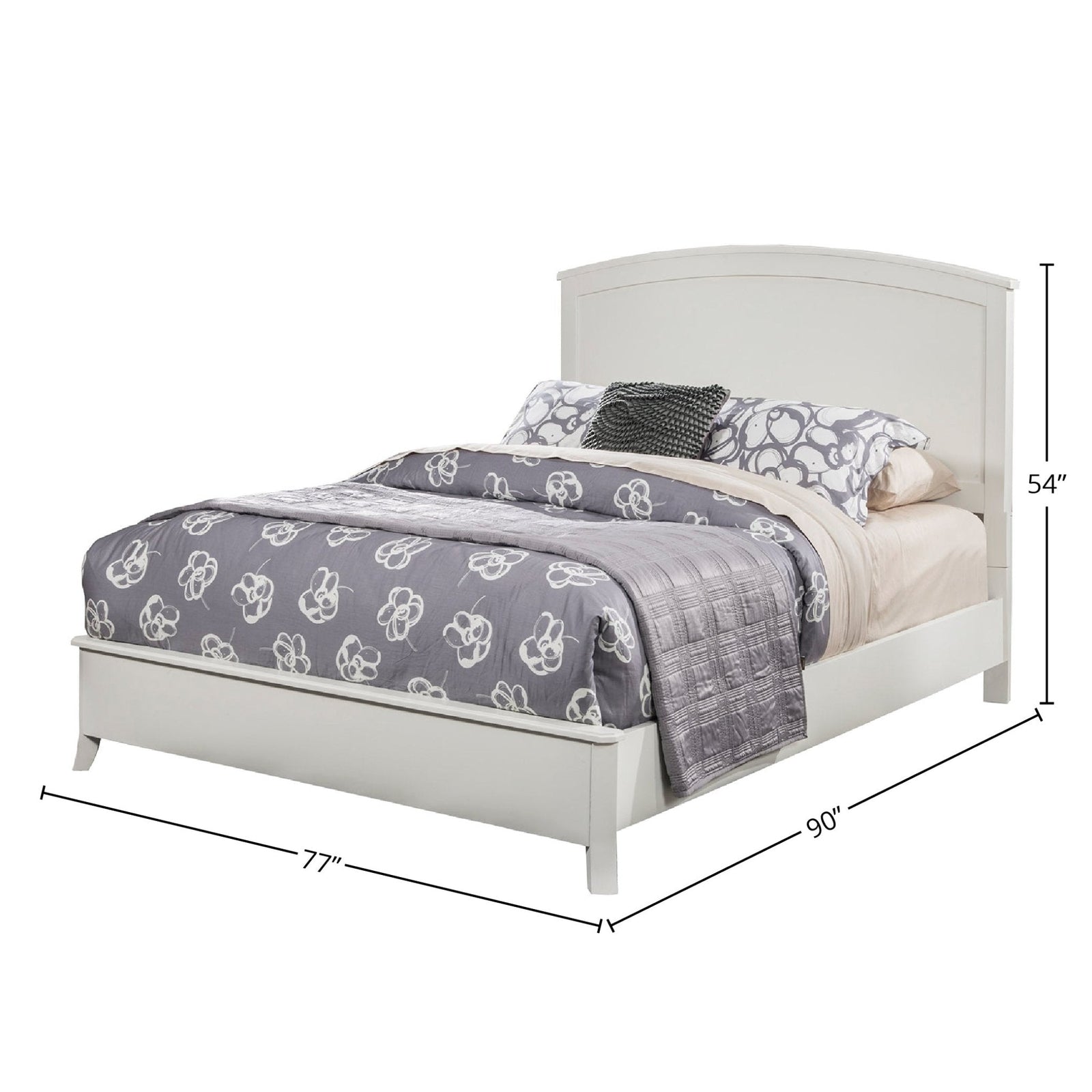 Cama con paneles Baker, color blanco