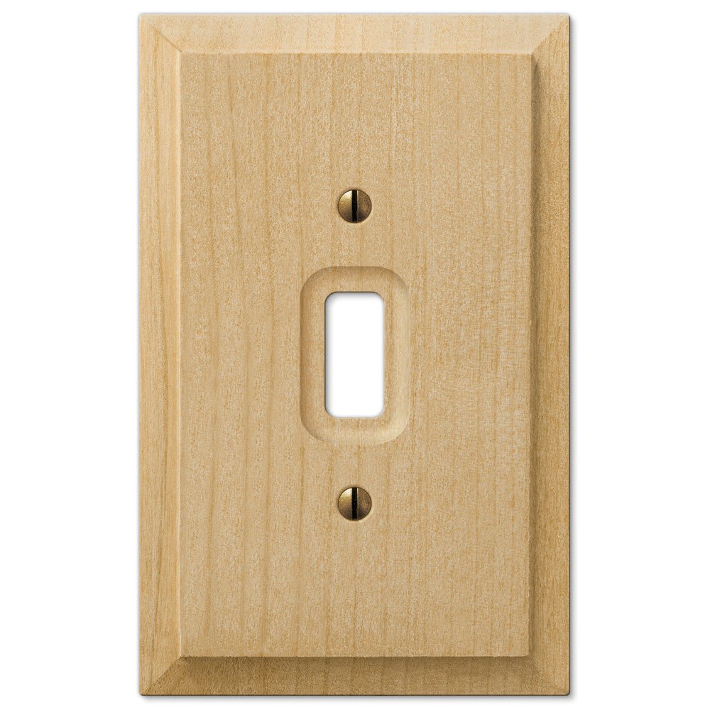 Placa de pared de madera de aliso sin terminar Baker - 1 palanca