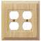 Placa de pared dúplex de madera de aliso sin terminar Baker