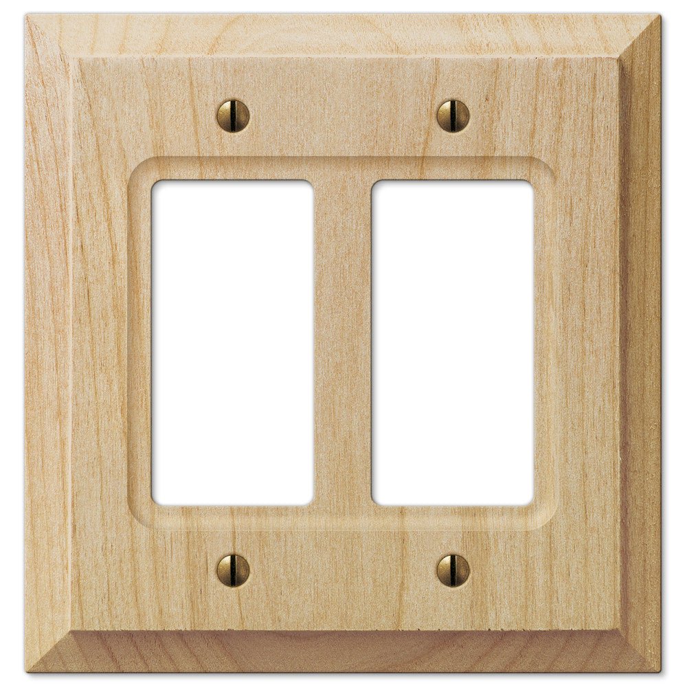 Placa de pared de madera de aliso sin terminar Baker - 2 balancines