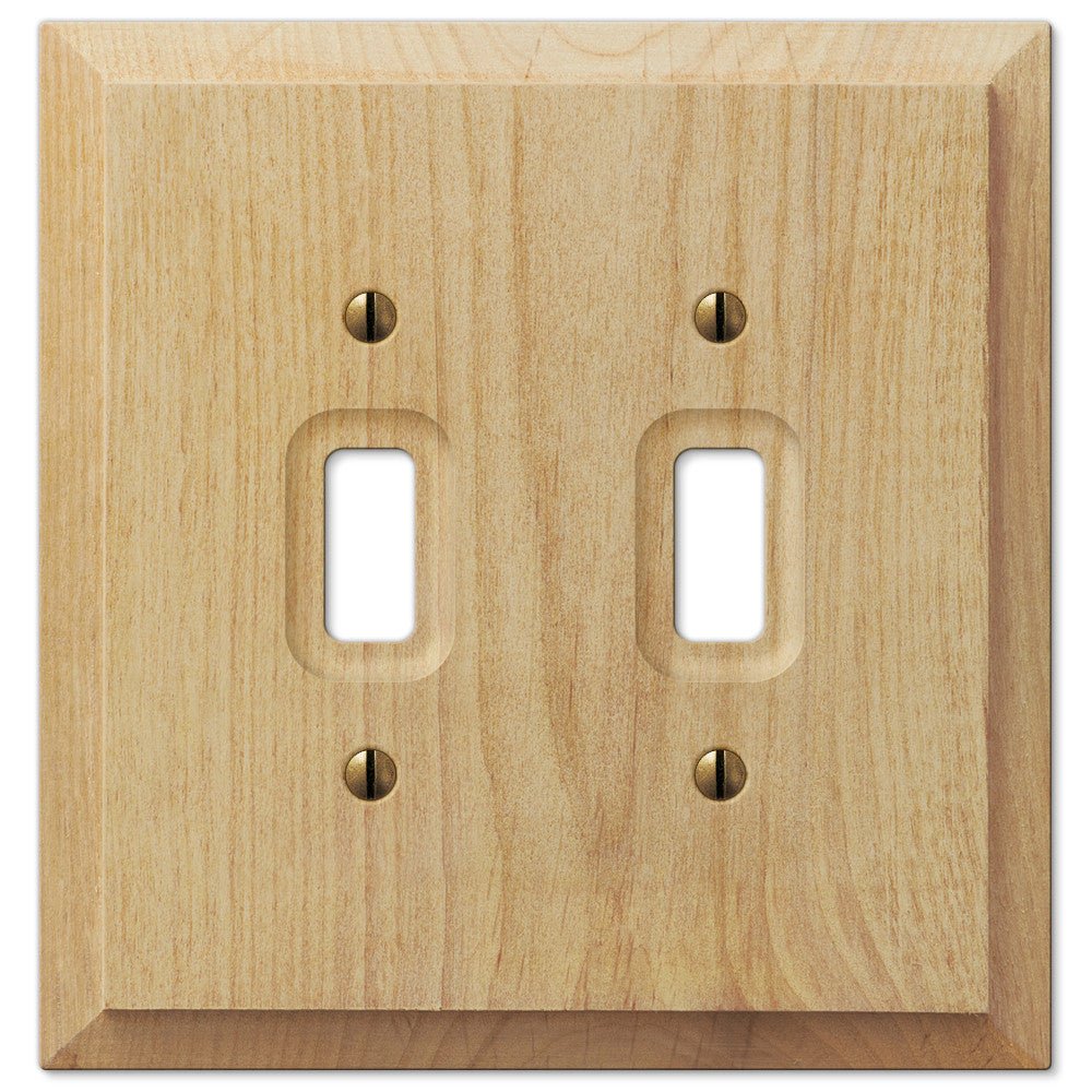 Placa de pared de madera de aliso sin terminar Baker - 2 palancas