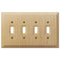 Placa de pared de madera de aliso sin terminar Baker - 4 palancas
