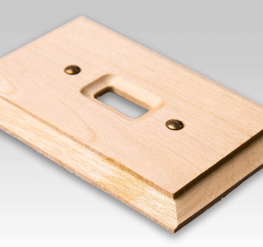 Baker Unfinished Alder Wood - 5 Toggle Wallplate