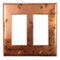 Bamboo Copper - Placa de pared con 2 balancines