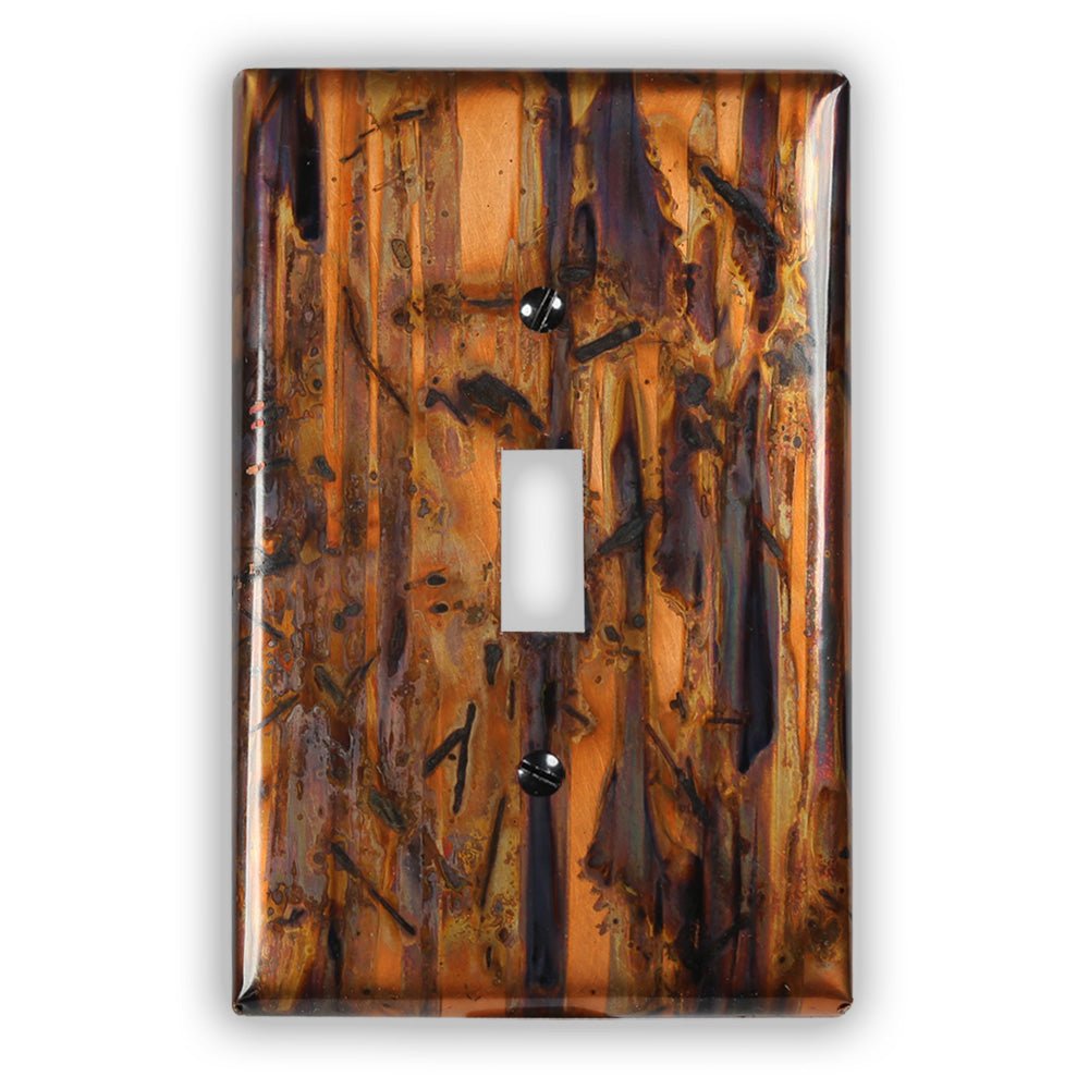 Placa de pared con 1 interruptor de palanca de cobre Bamboo Forest
