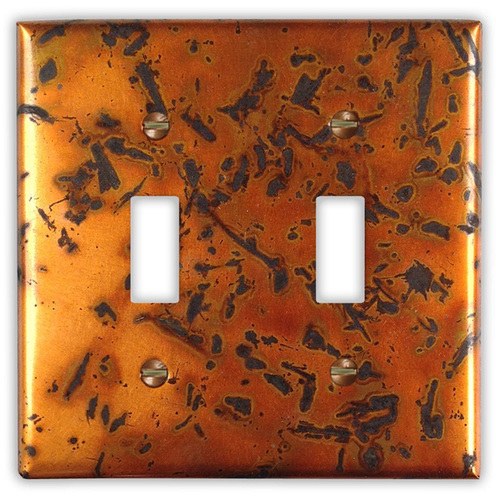 Placa de pared con 2 palancas de bambú y cobre dorado