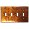 Placa de pared con 4 palancas de bambú y cobre dorado
