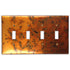 Placa de pared con 4 palancas de bambú y cobre dorado