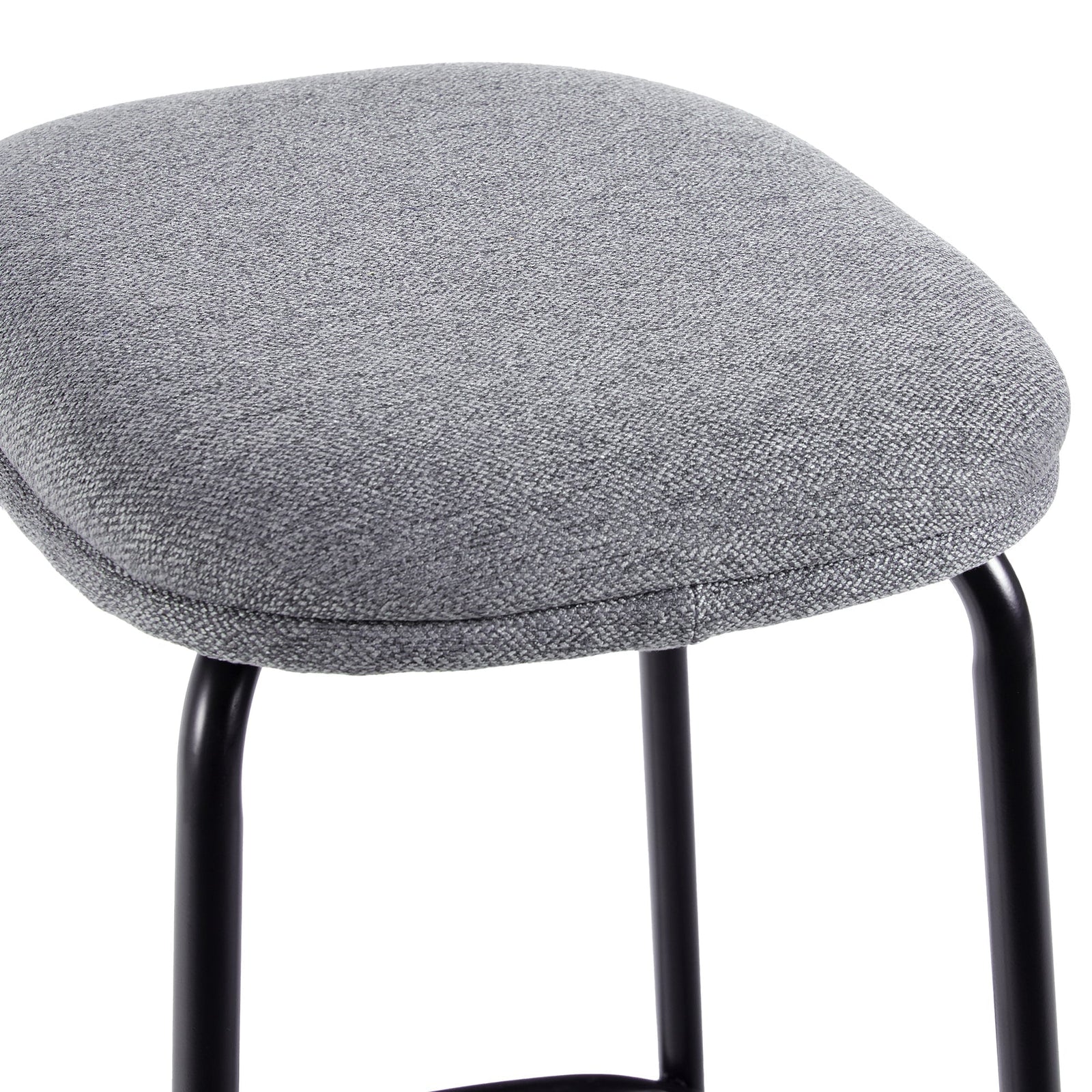 Taburete de bar Mutt Simple con asiento tapizado, juego de 2