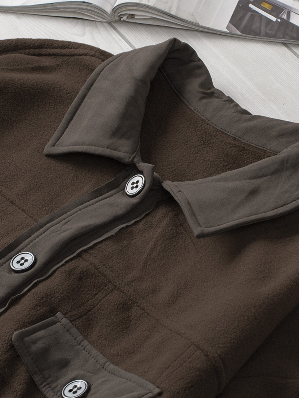 Warm Brown Fleece Shacket