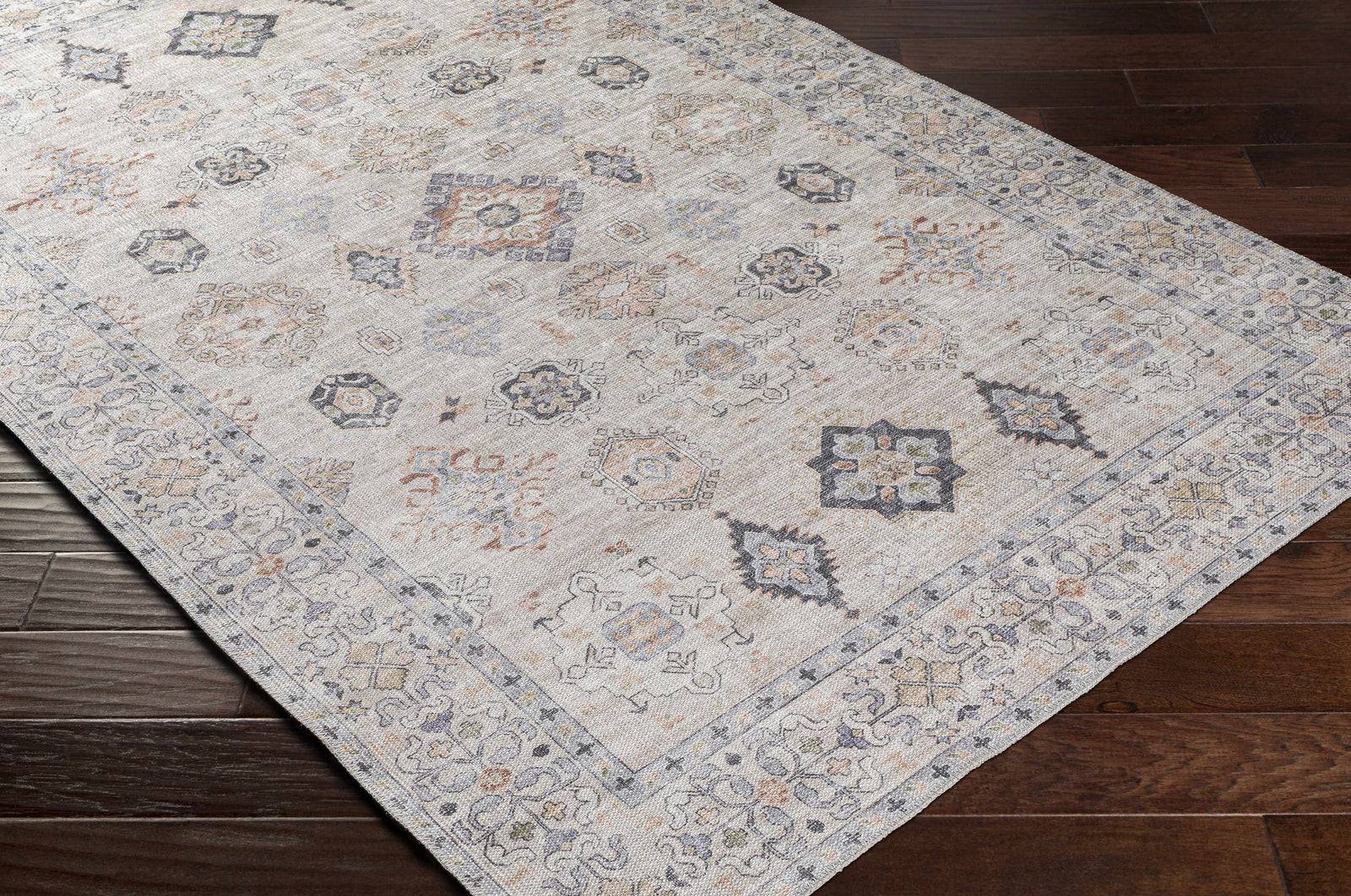 Alfombra lavable vintage Beckett beige - Liquidación