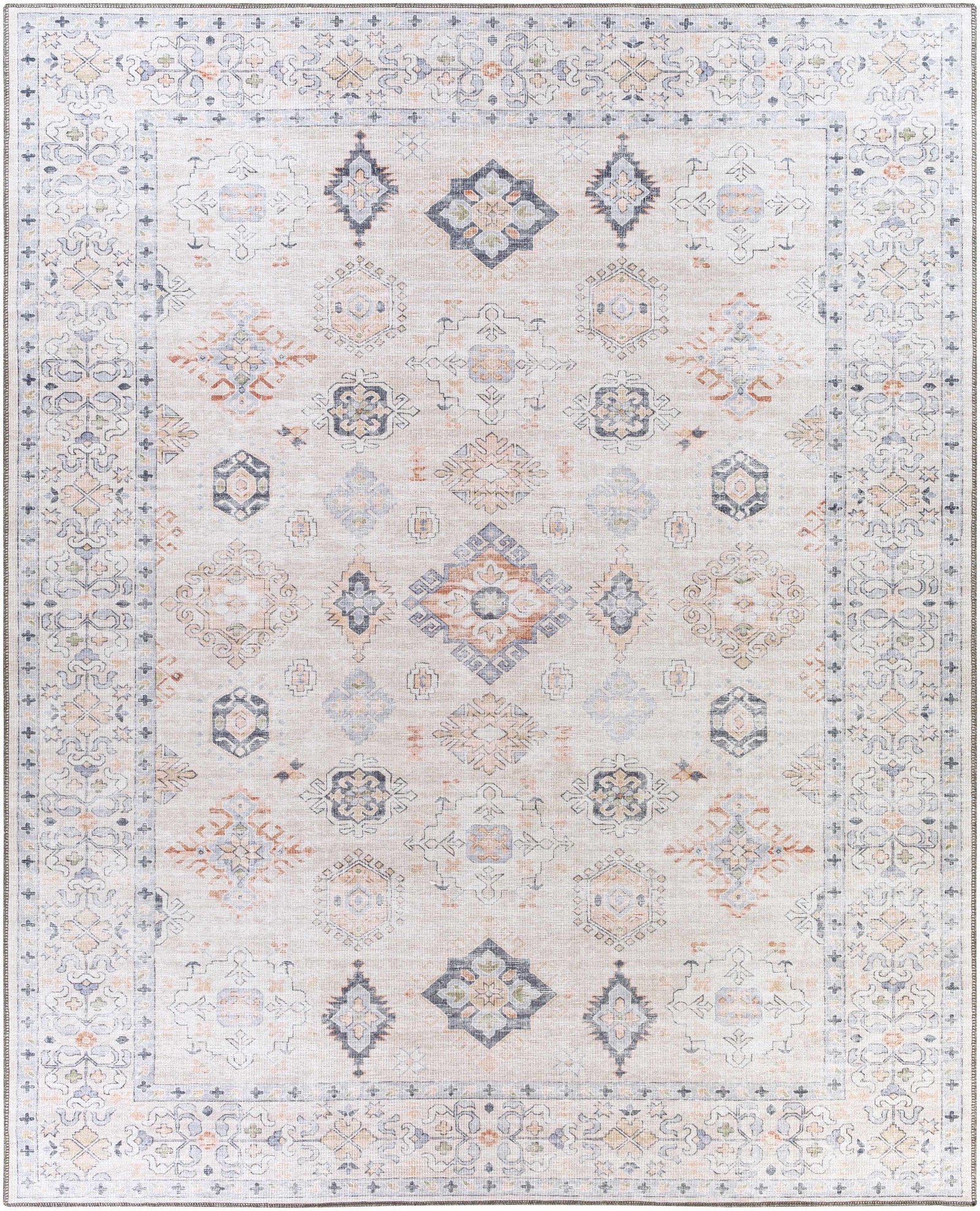 Alfombra lavable vintage Beckett beige - Liquidación