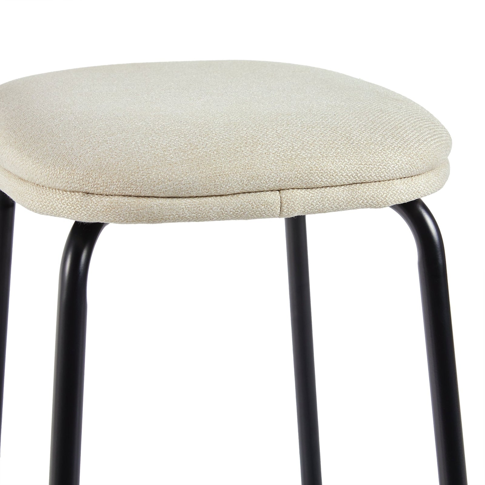 Taburete de bar Mutt Simple con asiento tapizado, juego de 2