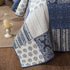 DaDa Bedding Bohemian Denim Blue Elegance Patchwork Cotton Bedspread Set (JHW-660)
