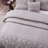 DaDa Bedding Whimsical Lavender Grey Cottage Soft Quilted Coverlet Bedspread Set (JHW866)