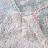 DaDa Bedding Hint of Mint Floral Pastel Cotton Patchwork Ruffle Bedspread Set (JHW-3036)