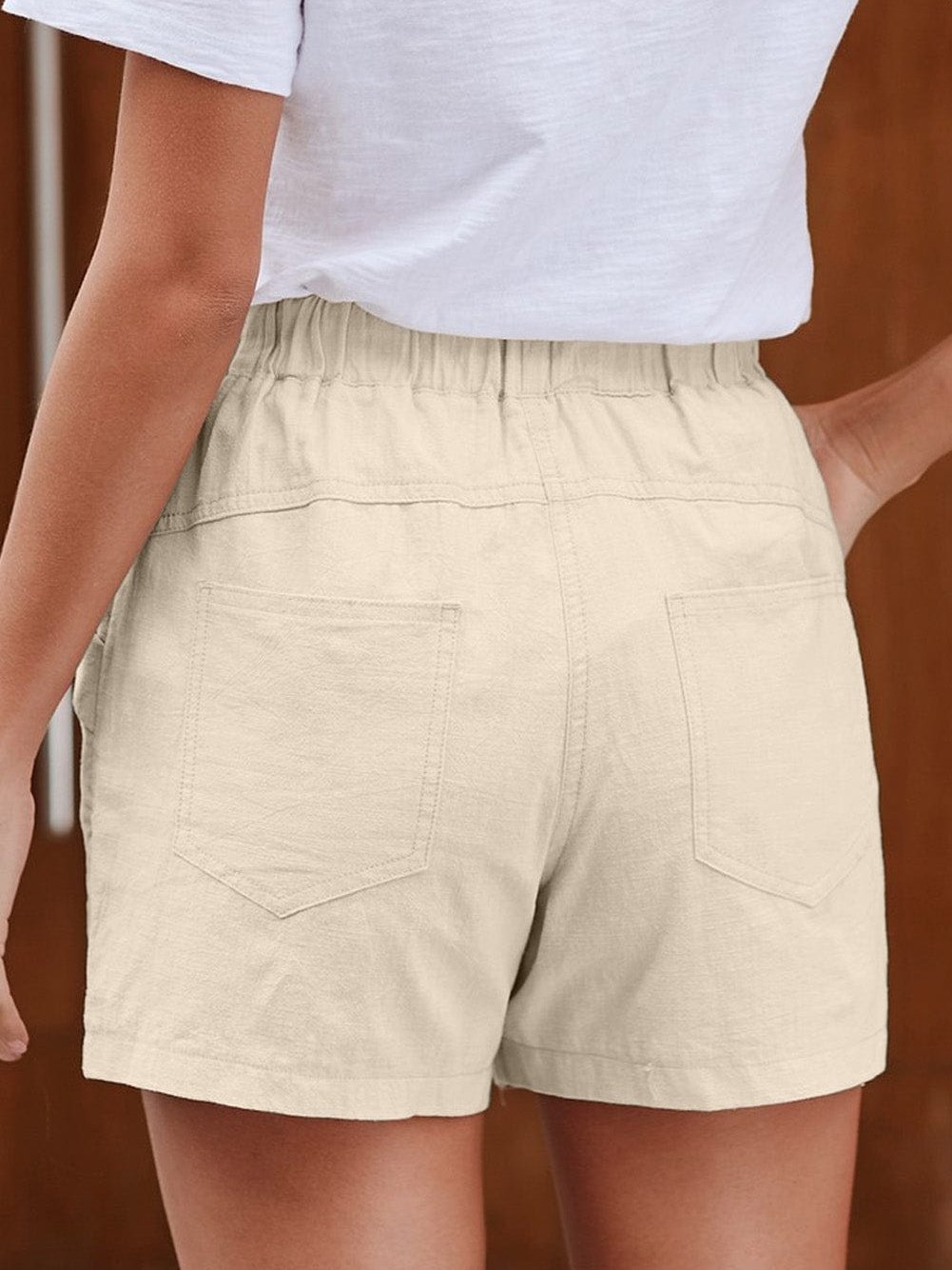 Summer Linen Drawstring Shorts