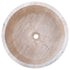 Lavabo de baño de piedra natural color beige travertino toscano pulido sobre tocador (diámetro de 16" y alto de 6")