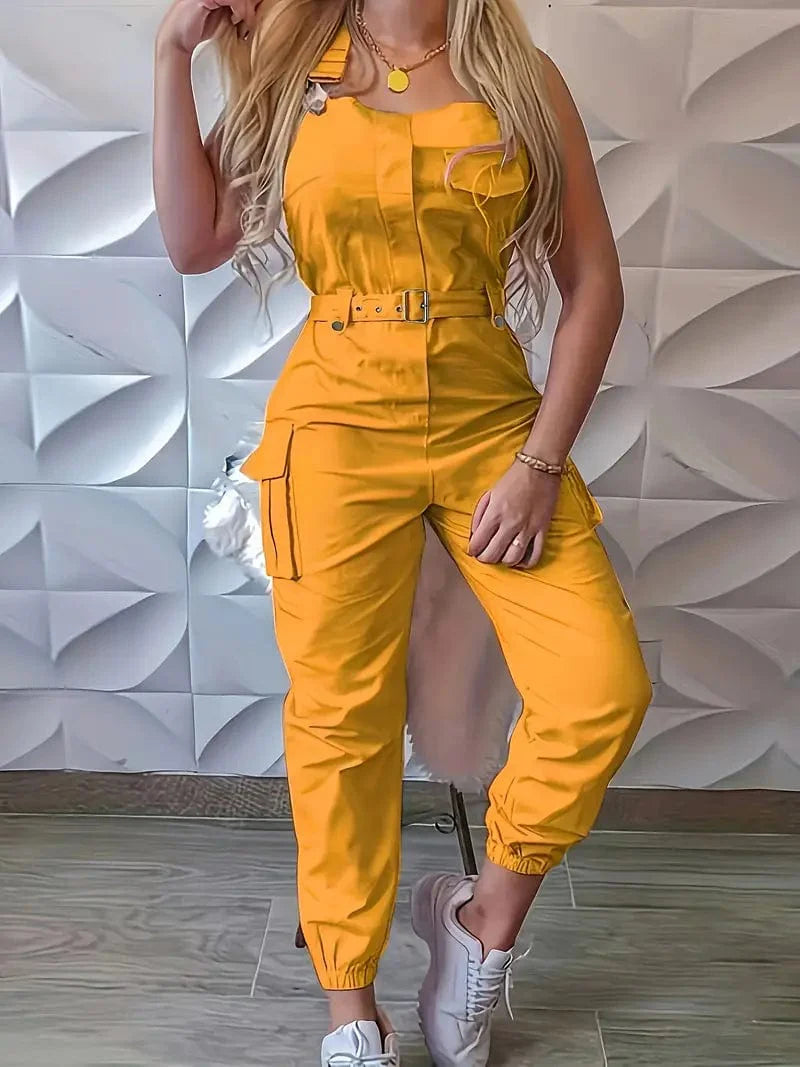 Button Front Jumpsuit