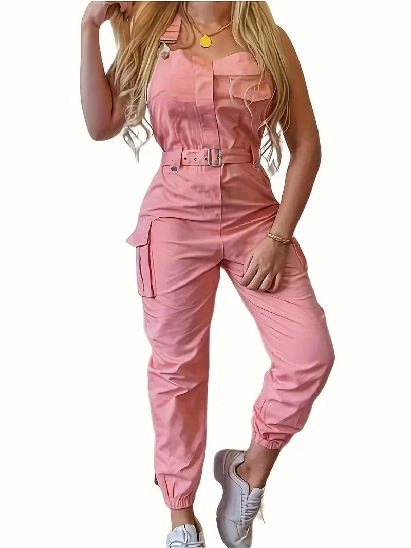 Button Front Jumpsuit