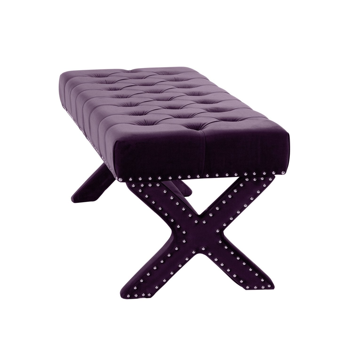 Louis Velvet X-Leg Bench
