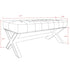 Louis Velvet X-Leg Bench