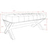 Louis Velvet X-Leg Bench