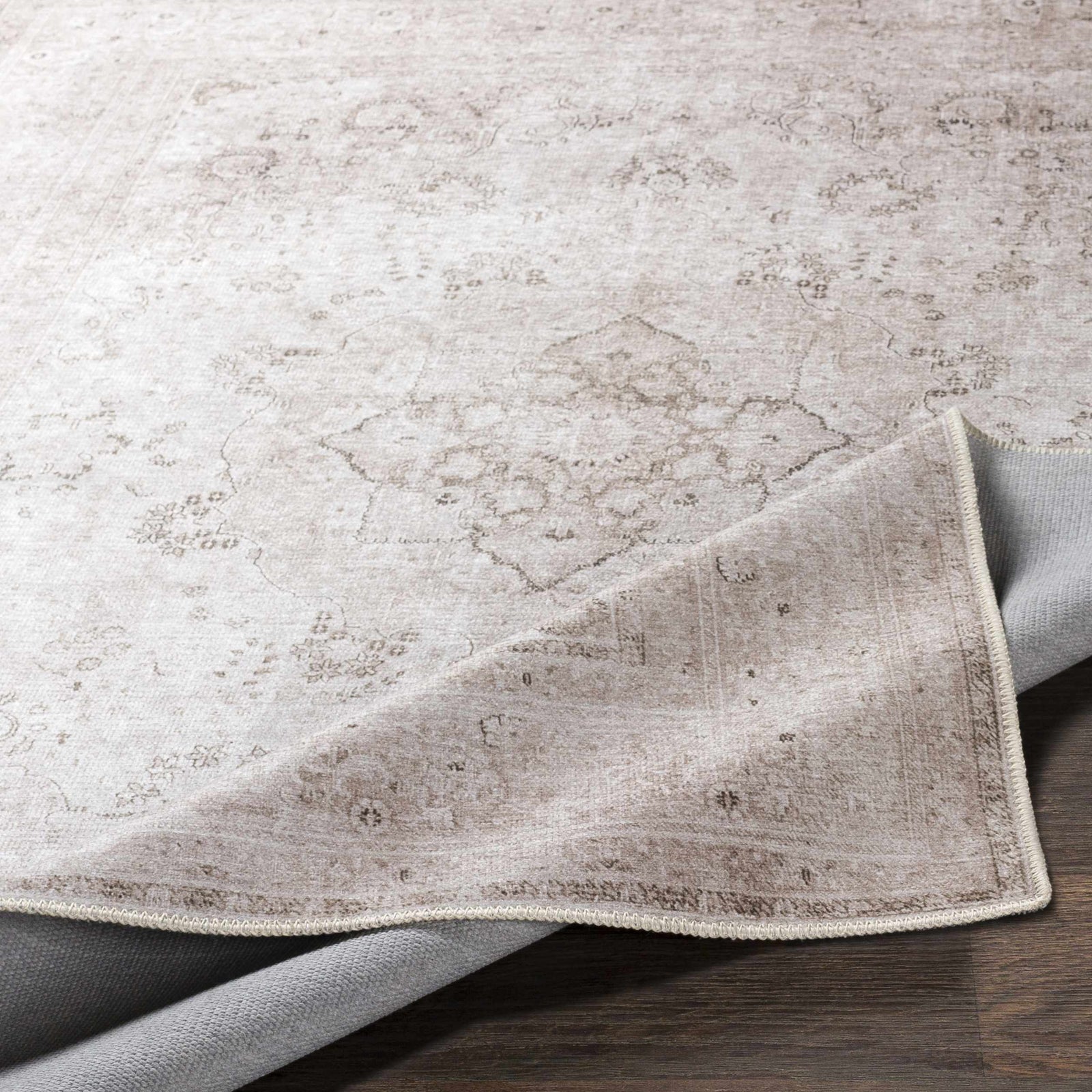 Alfombra lavable de pelo plano vintage Bethany