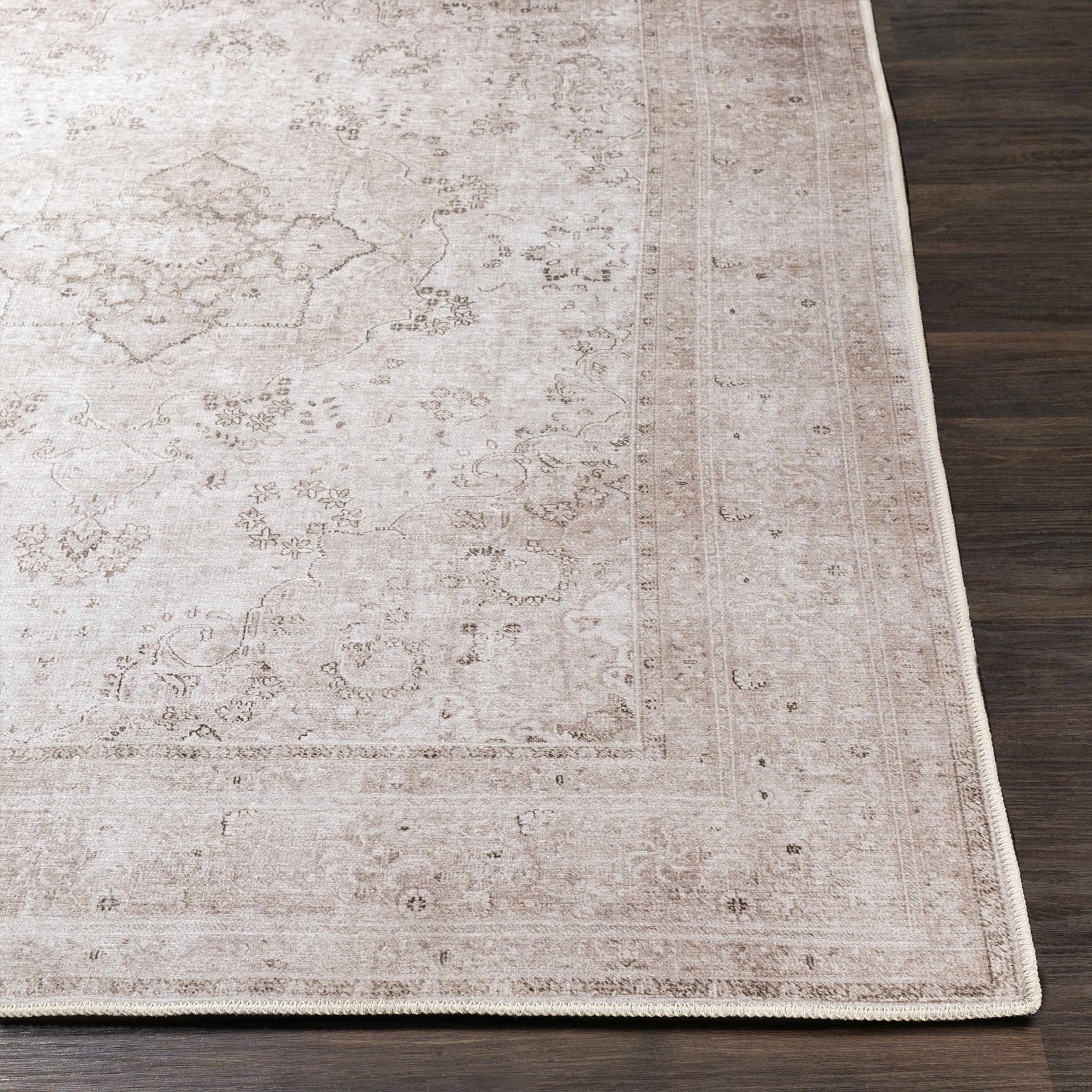 Alfombra lavable de pelo plano vintage Bethany