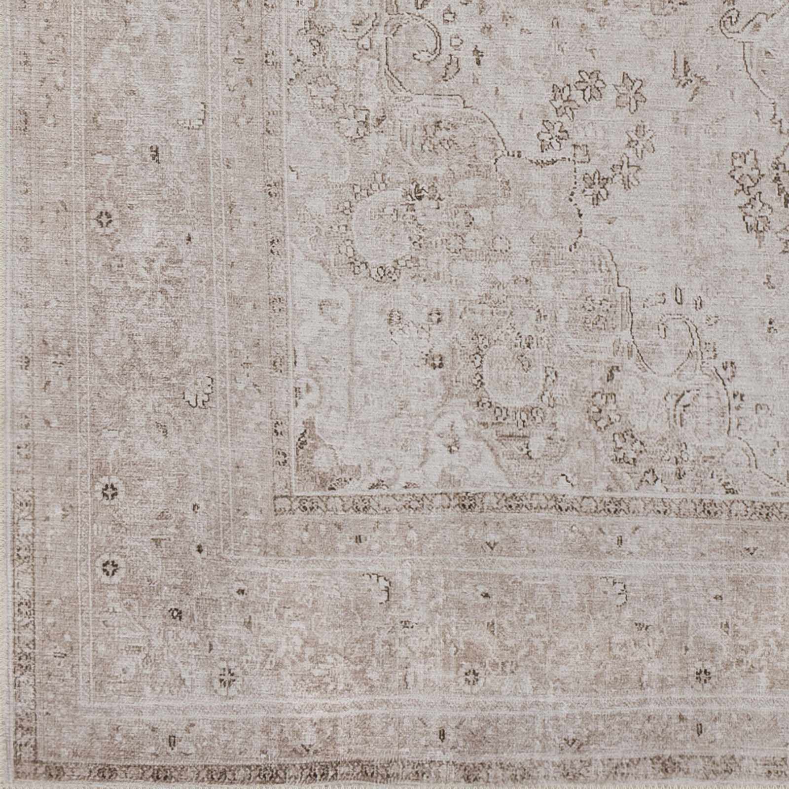 Alfombra lavable de pelo plano vintage Bethany