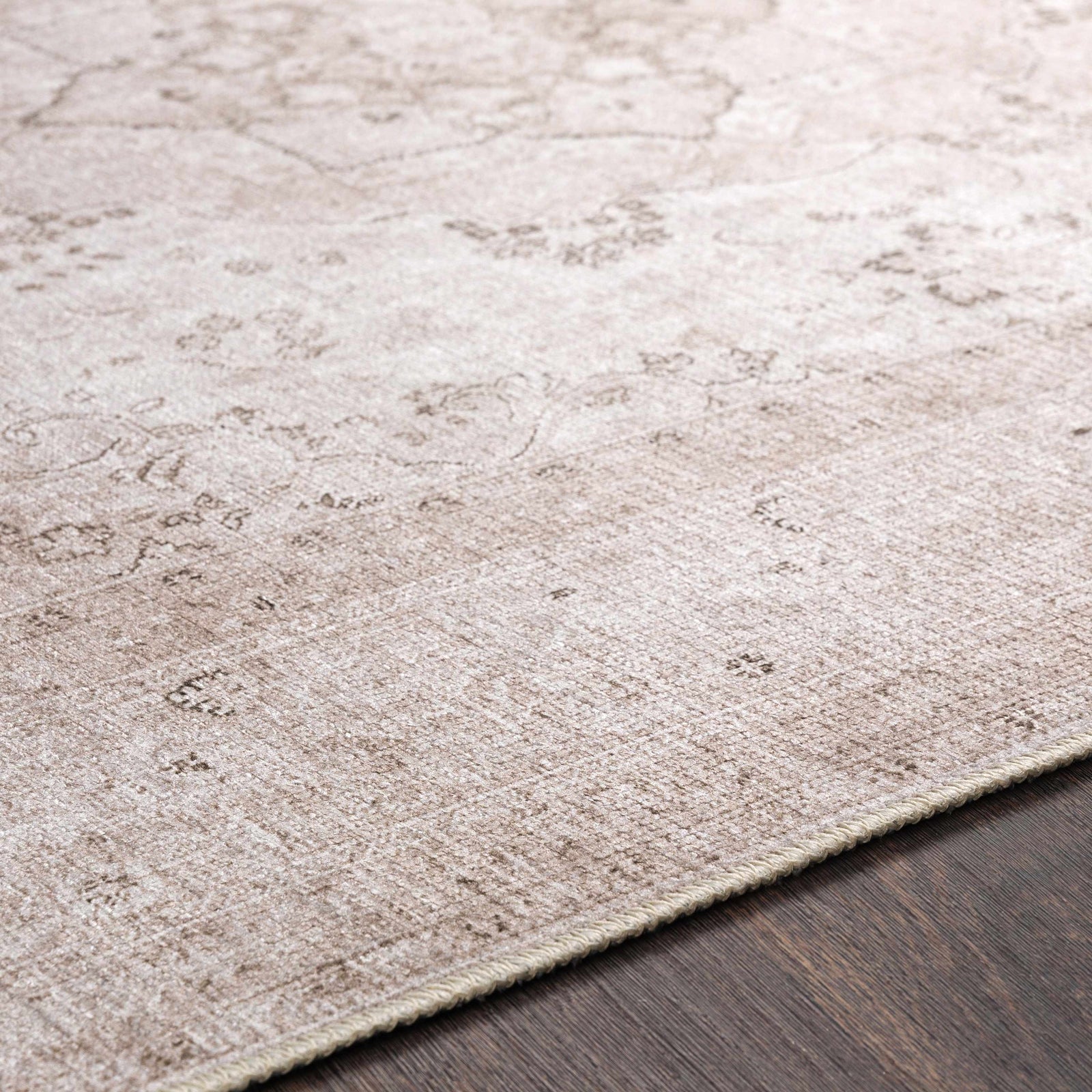 Alfombra lavable de pelo plano vintage Bethany