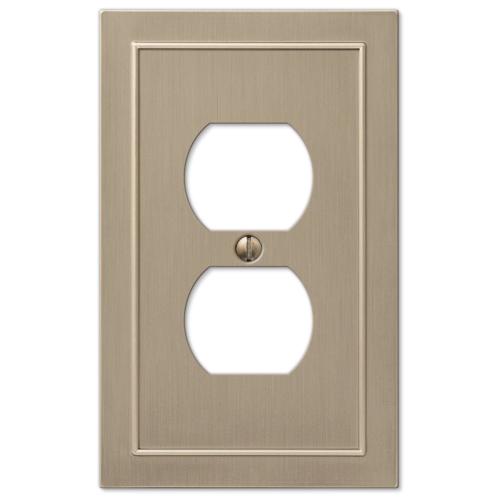 Bethany - Placa de pared de bronce cepillado fundido a dos caras - 1