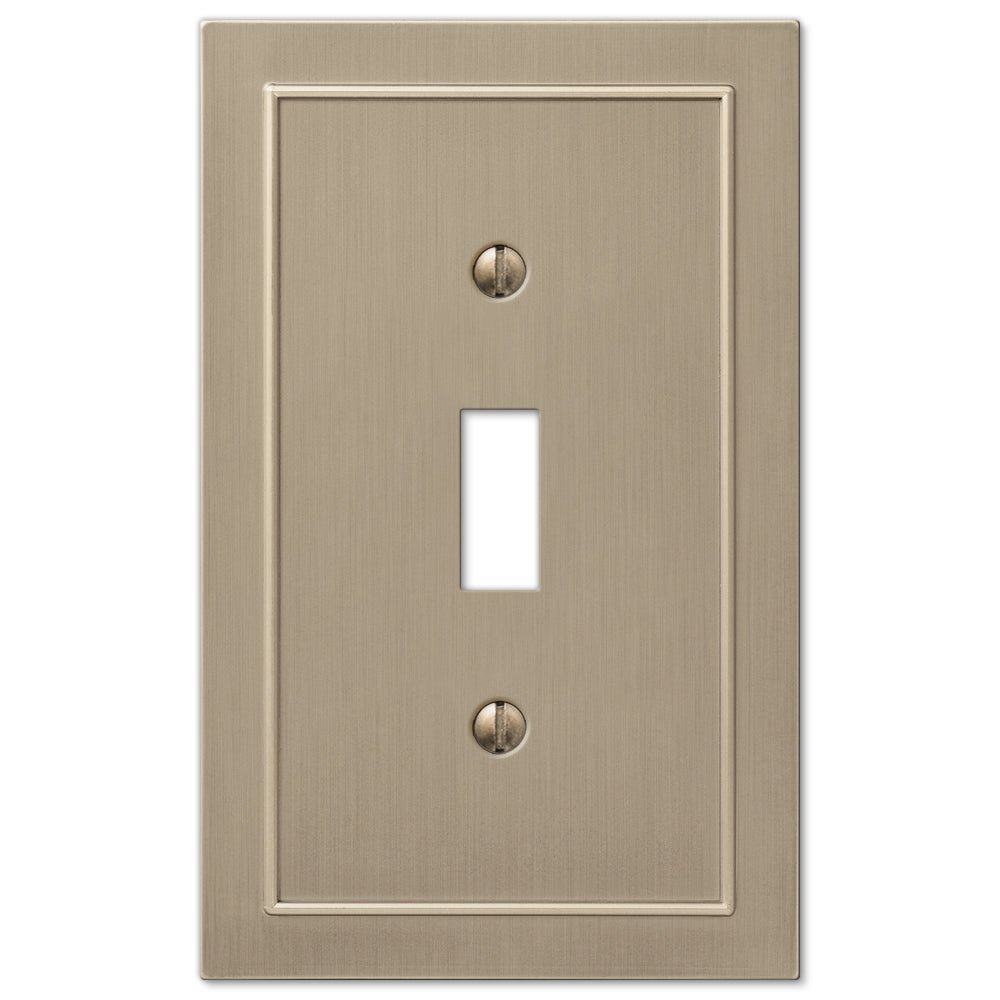 Bethany - Placa de pared de bronce cepillado fundido con 1 palanca